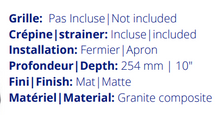 Charger l'image dans la galerie, Évier de cuisine tablier de ferme 33"x 19"