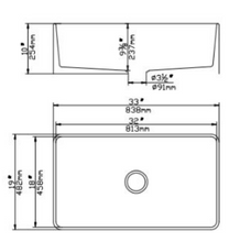 Charger l'image dans la galerie, Évier de cuisine tablier de ferme 33"x 19"