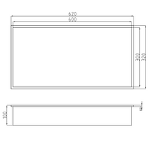 Charger l'image dans la galerie, Niche de douche 24*12 noir mât