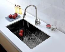Charger l'image dans la galerie, Évier de cuisine en inox noir 28x18
