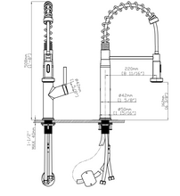 Charger l'image dans la galerie, Robinet de cuisine style chef fini noir mât