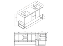 Charger l'image dans la galerie, Vanité double Berlin 60" snafell