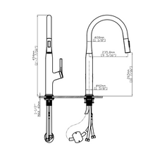 Charger l'image dans la galerie, Robinet de cuisine à bec rétractable fini chrome