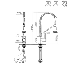 Charger l'image dans la galerie, Robinet de cuisine style chef fini nickel brossé