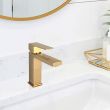 Charger l'image dans la galerie, Robinet de lavabo Or brossé avec drain