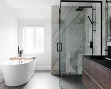 Charger l'image dans la galerie, Robinetterie de douche noir mât carré avec douchette