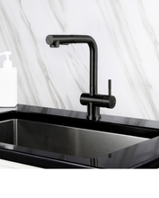 Charger l'image dans la galerie, Robinet de cuisine à bec rétractable fini noir mat
