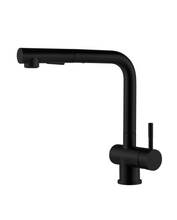 Charger l'image dans la galerie, Robinet de cuisine à bec rétractable fini noir mat
