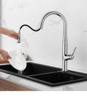 Charger l'image dans la galerie, Robinet de cuisine à bec rétractable fini chrome