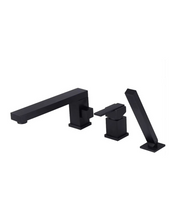 Charger l'image dans la galerie, Robinet de bain romain moderne noir 3 morceaux