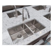 Charger l'image dans la galerie, Évier de cuisine 3/4- 1/4 sous plan en acier inoxydable 32x18