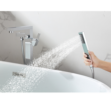 Charger l'image dans la galerie, Robinet de bain autoportant carré fini chrome