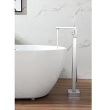 Charger l'image dans la galerie, Robinet de bain autoportant carré fini chrome