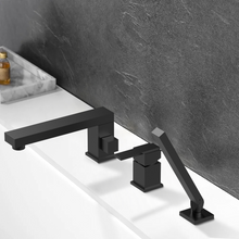 Charger l'image dans la galerie, Robinet de bain romain moderne noir 3 morceaux