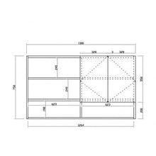 Charger l'image dans la galerie, Vanité double Berlin 60" avec comptoir noir
