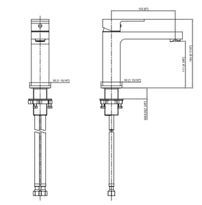 Robinet de lavabo chrome avec drain