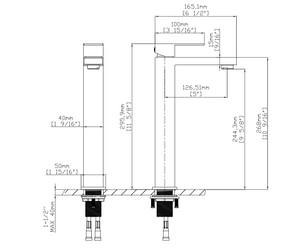 Robinet pour vasque fini nickel