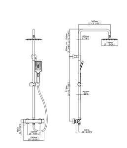 Robinetterie de douche thermostatique noir