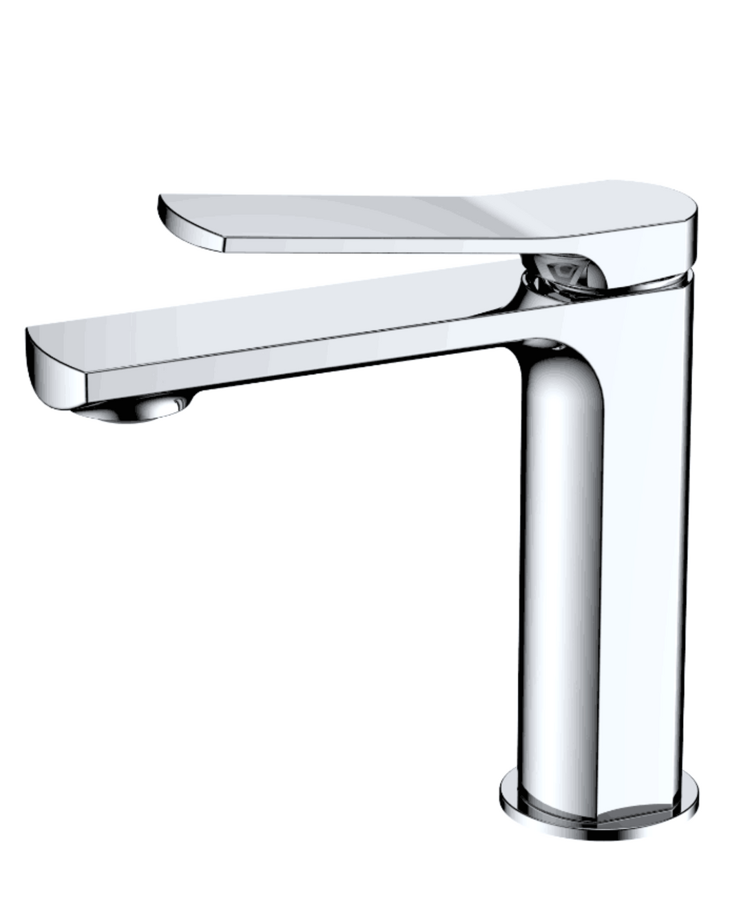 Robinet de lavabo fini chrome avec drain