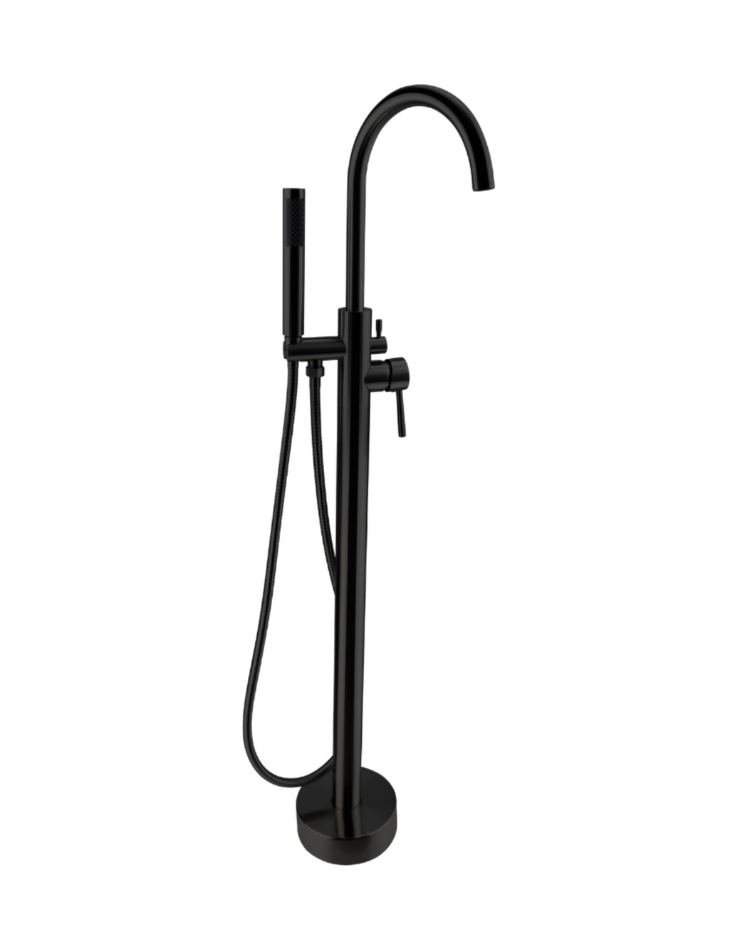 Robinet de bain autoportant noir mât